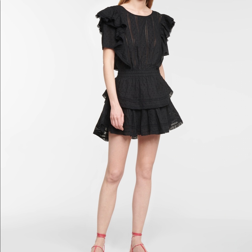 LoveShackFancy Natasha Dress Black XS